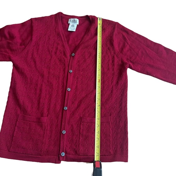 Tabi International cottagecore wool cable knit grandma preppy cardigan small - Picture 7 of 9